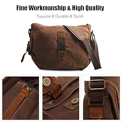 FANDARE Unisex Messenger Bag Canvas Satchel Bag