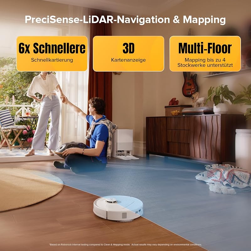 Qrevo S5V Saugroboter mit Wischfunktion&Hebarem Wischmopp