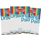 Melissa & Doug Drawing Paper Pad (9 x 12 inches) - 50 Sheets, 3-Pack - FSC Certified