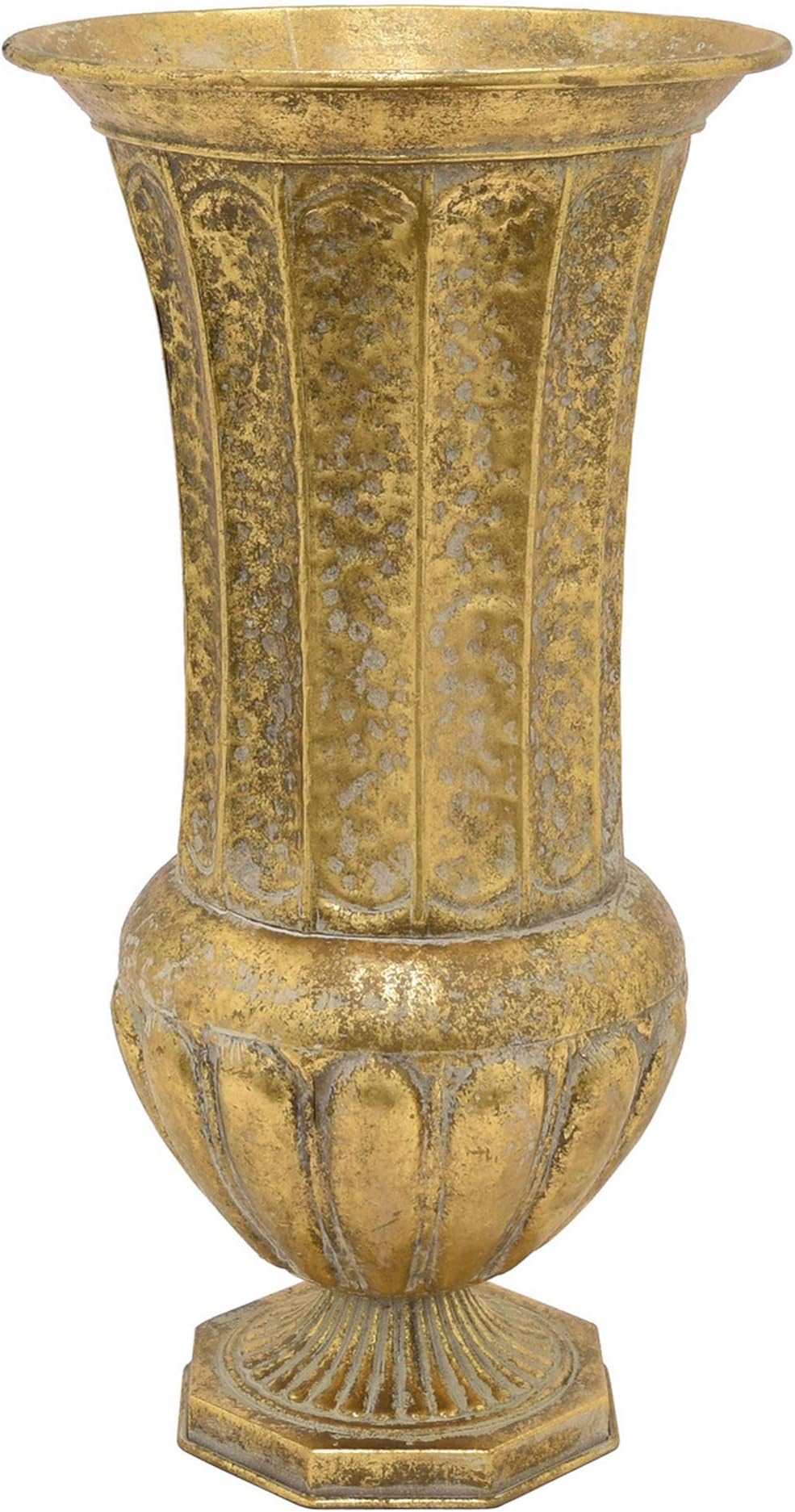 Three Hands 22.5" Metal Vase - Gold in Gold