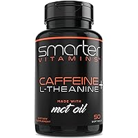 200mg Caffeine Pills - MCT Oil from 100% Coconuts + 100mg L-Theanine, Advanced Energy, Clean Focus and Perfect Clarity + All 