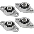 DiGiYes 4Pcs KFL08 8mm Inner Bore Mounted Flange Mounted Pillow Block Bearings for Diameter 8mm Linear Shaft Rod T8 Lead Screw