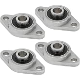 DiGiYes 4Pcs KFL08 8mm Inner Bore Mounted Flange Mounted Pillow Block Bearings for Diameter 8mm Linear Shaft Rod T8 Lead Screw