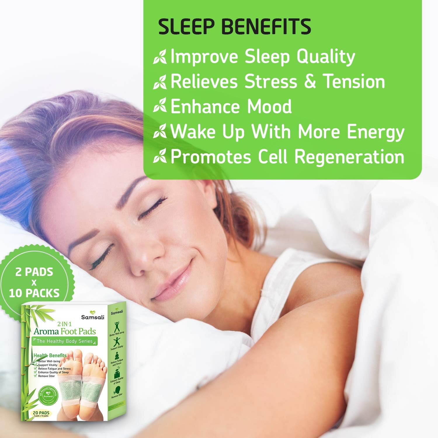 Samsali Foot Pads, Upgraded 2 in 1 Nature Foot Pads, Rapid Foot Care and Pain Relief, Higher Efficiency than Foot Sleeve and Metatarsal Pads, Best Foot Pads for Foot Care, 20 Pads: Health & Personal Care