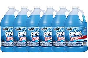 Elite Tool Center 6 Pack Peak PWN0G3 Windshield Washer Fluid With De-Icer Effective To -20 Degrees Fahrenheit 1 Gallon Jug