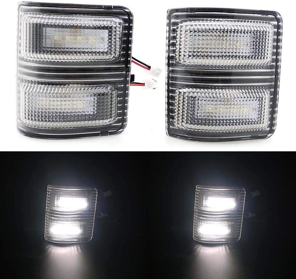 Xinctai 2PCS LED Side Mirror Marker Light Turn Signal Lamp for 2008 to 2016 Ford F250 F350 F450 F550 Super Duty Pickup Truck, Smoke Lens/Clear Lens (Clear Lens-White Light)