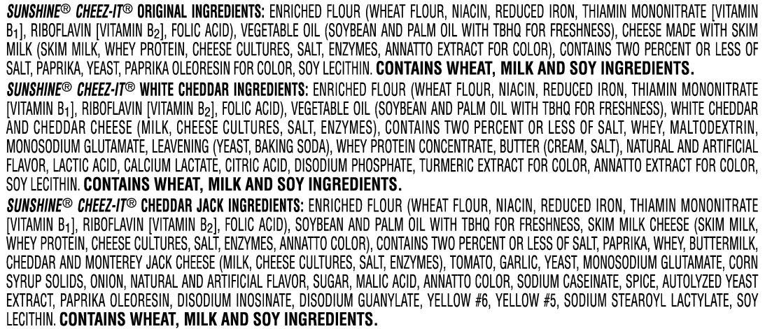 Cheez-It Baked Snack Cheese Crackers, Variety Pack, Original, White Cheddar, Cheddar Jack, 1.02 oz Bags (12 Count) - Image 4