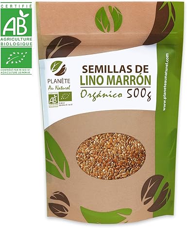 Semillas de Lino marrón Orgánico - 500g: Amazon.es: Alimentación y ...