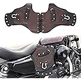 Motorcycle PU Heat Deflector, Pack Of 2 Motorcycle Side Saddle Leather