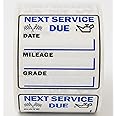 Oil Change Stickers 250 Pcs Per Roll-Service Reminder Stickers-2 inches x 2 inches Premium Clear Stock-Windshield Stickers-Checkered Flag- Peel & Write and Stick with No Residue Car Sticker