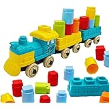 Kidazon - Train Building Block Set for Boys Girls Toddler Age 3,4,5,6,7,8+