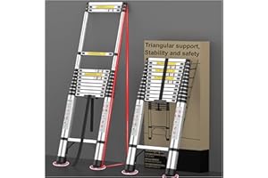DIAMONDFORGE Telescoping Ladder Extension Telescopic Collapsible - 16.5 FT Rv Telescope Foldable Extendable Tall Compact Aluminum Ladders - for House Roof Travel Trailers Adjustable Retractable - 330lbs Capacity