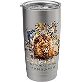 African Serengeti National Park Animal Safari Tanzania Stainless Steel Insulated Tumbler