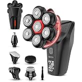 Head Shavers for Bald Men, 7D Head Shaver with LED Display, 3 Adjustable Modes, 10000 RPM High Speed Motor, Tornado Black