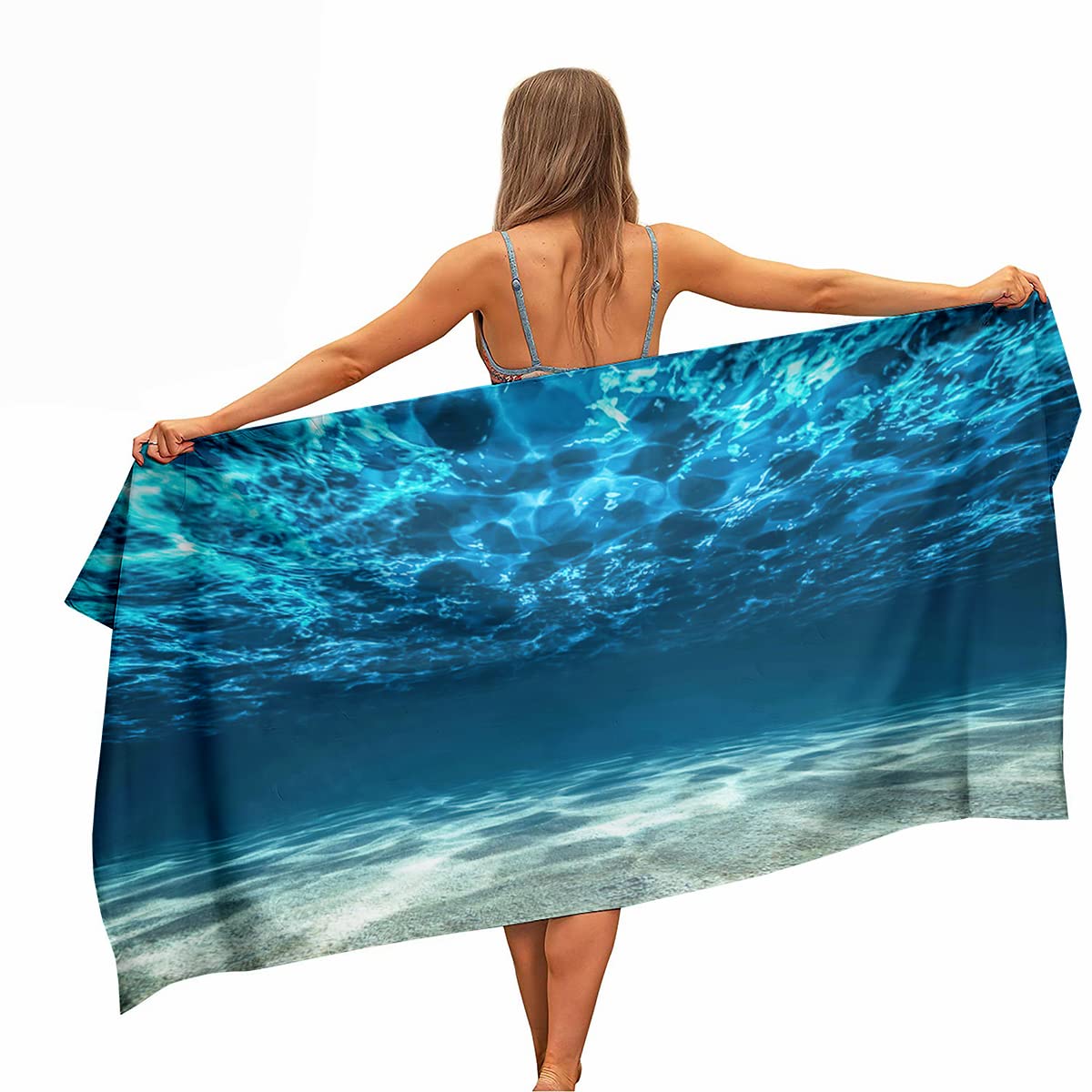 Ulticool Microfibre Towel – Ocean Sea Beach – 160 x 80 cm – Lightweight Travel Towel Quick Drying Bath Towel Beach Towel Sauna Towel Microfibre Microfibre – for Travel Fitness Sports Beach