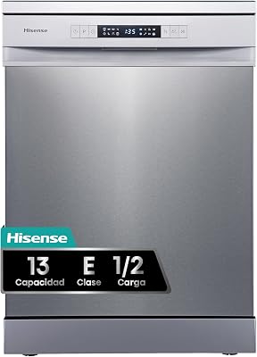 Hisense hs622e10x - máquina de lavar louça, capacidade para 13 serviços, 60 cm, programa eco, silencioso, 2, filtro autolimpante, contador digital