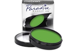 Mehron Makeup Paradise Makeup AQ Pro Size | Stage & Screen, Face & Body Painting, Special FX, Beauty, Cosplay, and Halloween | Water Activated Face Paint & Body Paint 1.4 oz (40 g) (Light Green)