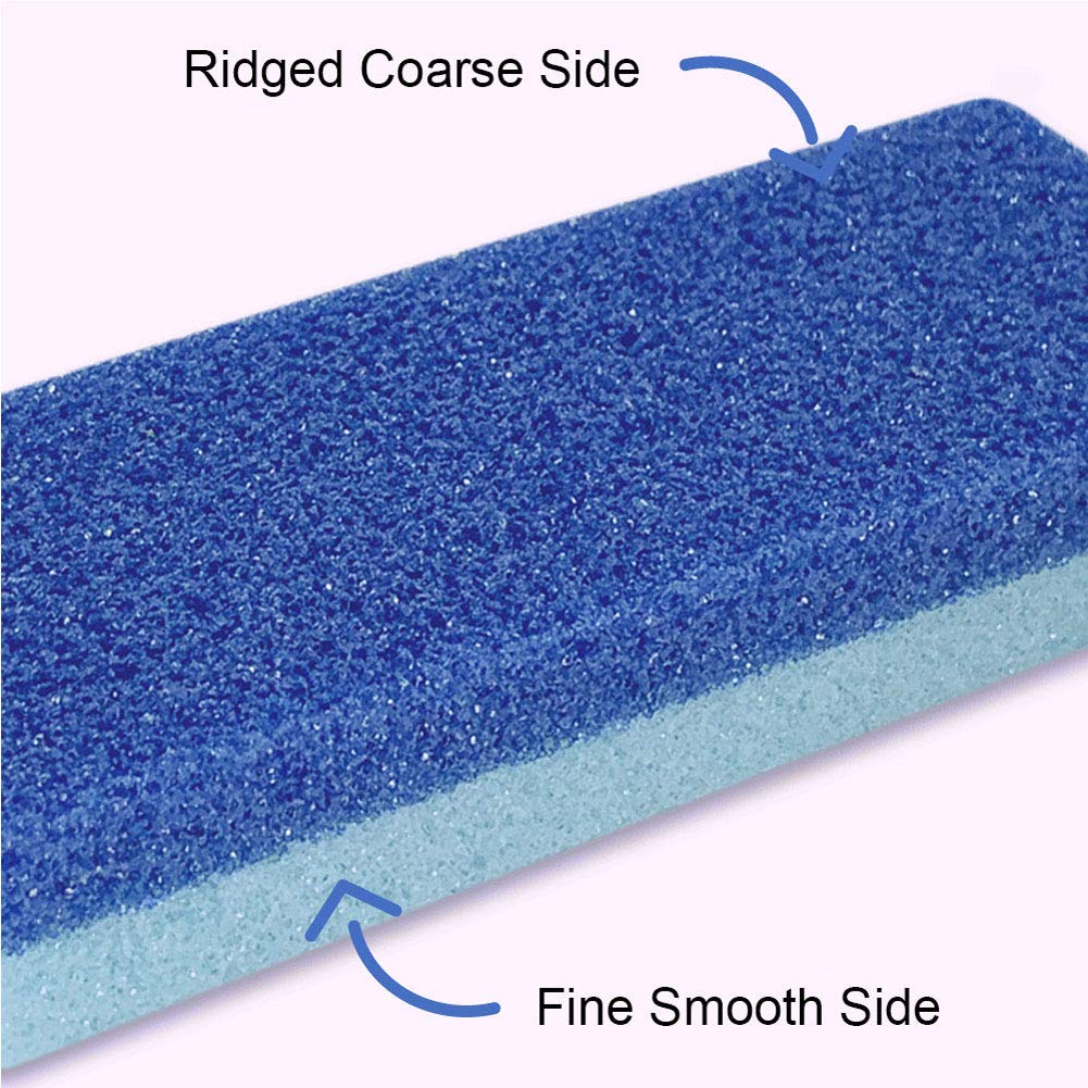 Foot Pumice Stone for Feet Hard Skin Callus Remover and Scrubber (Pack of 4) (Blue): Beauty