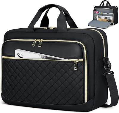 NEWHEY Laptop Bag Briefcase for Women 17.3 inch Laptop Organizer Messenger Bag