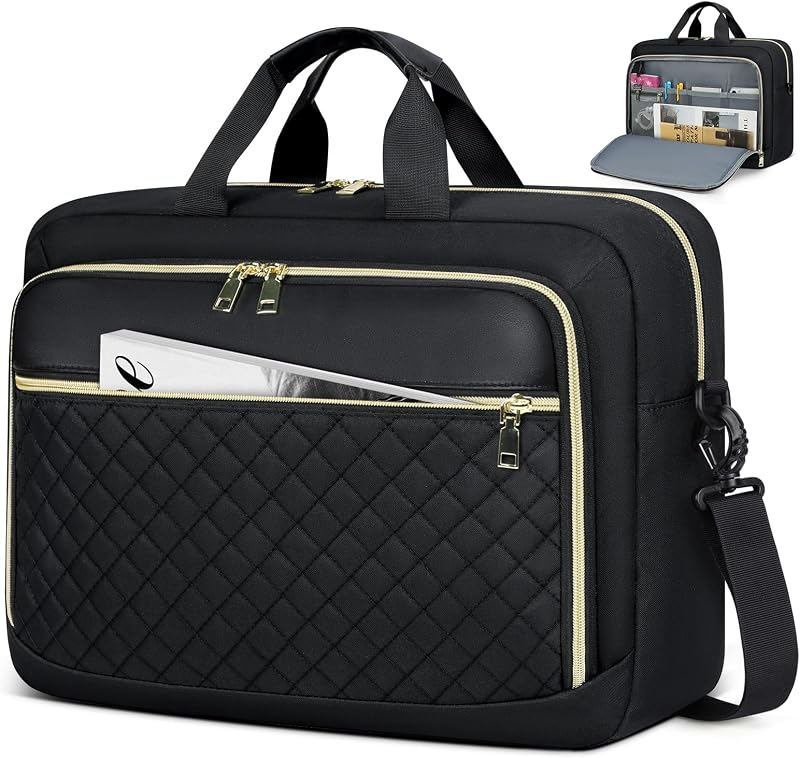 NEWHEY Laptop Bag Briefcase for Women 17.3 inch Laptop Organizer Messenger Bag