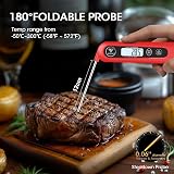 DOQAUS Meat Thermometer Probe 3S Instant Read Backlit 304 Stainless Foldable view 5