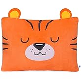 Saint Eve Kids Pillow Pals - Cute & Super Soft Animal Friends Decorative Fluffy Pillow Covers for Girls and Boys & Toddlers Beds, Playroom and Nap Time, Sensory Toys for Kids, Java The Tiger