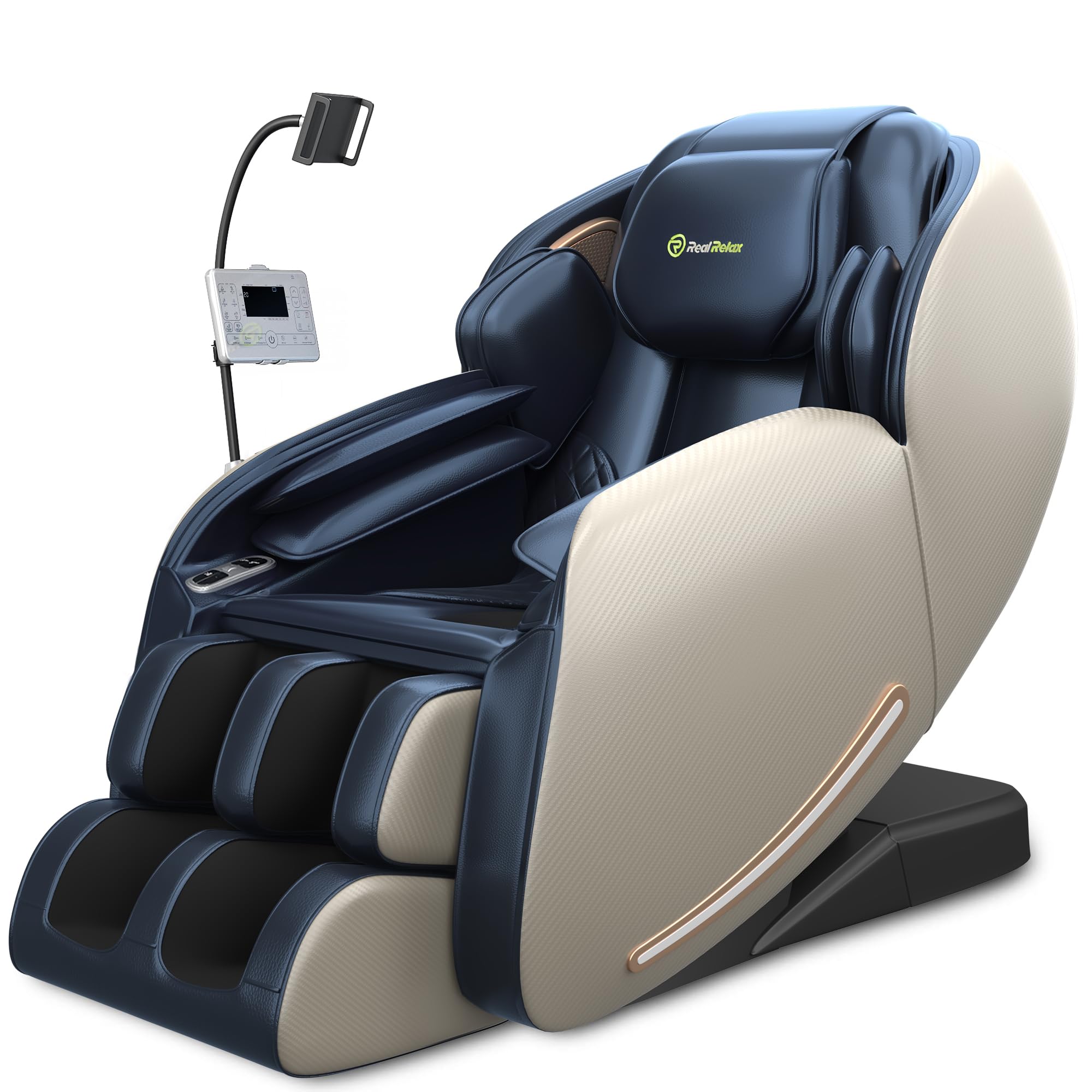 Photo 1 of * NEW***** Real Relax 2025 Massage Chair Full Body, Zero Gravity SL-Track Shiatsu Massage Recliner with Heat, APP Control, Child Lock, Body Scan Bluetooth, Foot Roller, Favor 06, Blue