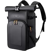MOSISO Camera Backpack,DSLR/SLR/Mirrorless Camera Bag with Front Hardshell Pocket,Photography Backpack with Laptop Compartment&Tripod Holder&Rain Cover&Roll Top Compartment for Canon/Nikon/Sony,Black