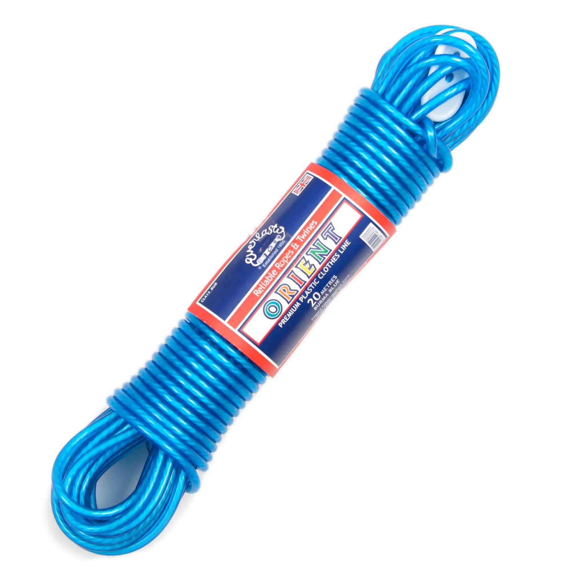 EVERLASTO Quality 20m 'Orient' PVC Clothes/Washing Line 4.8mm Thick (BLUE)