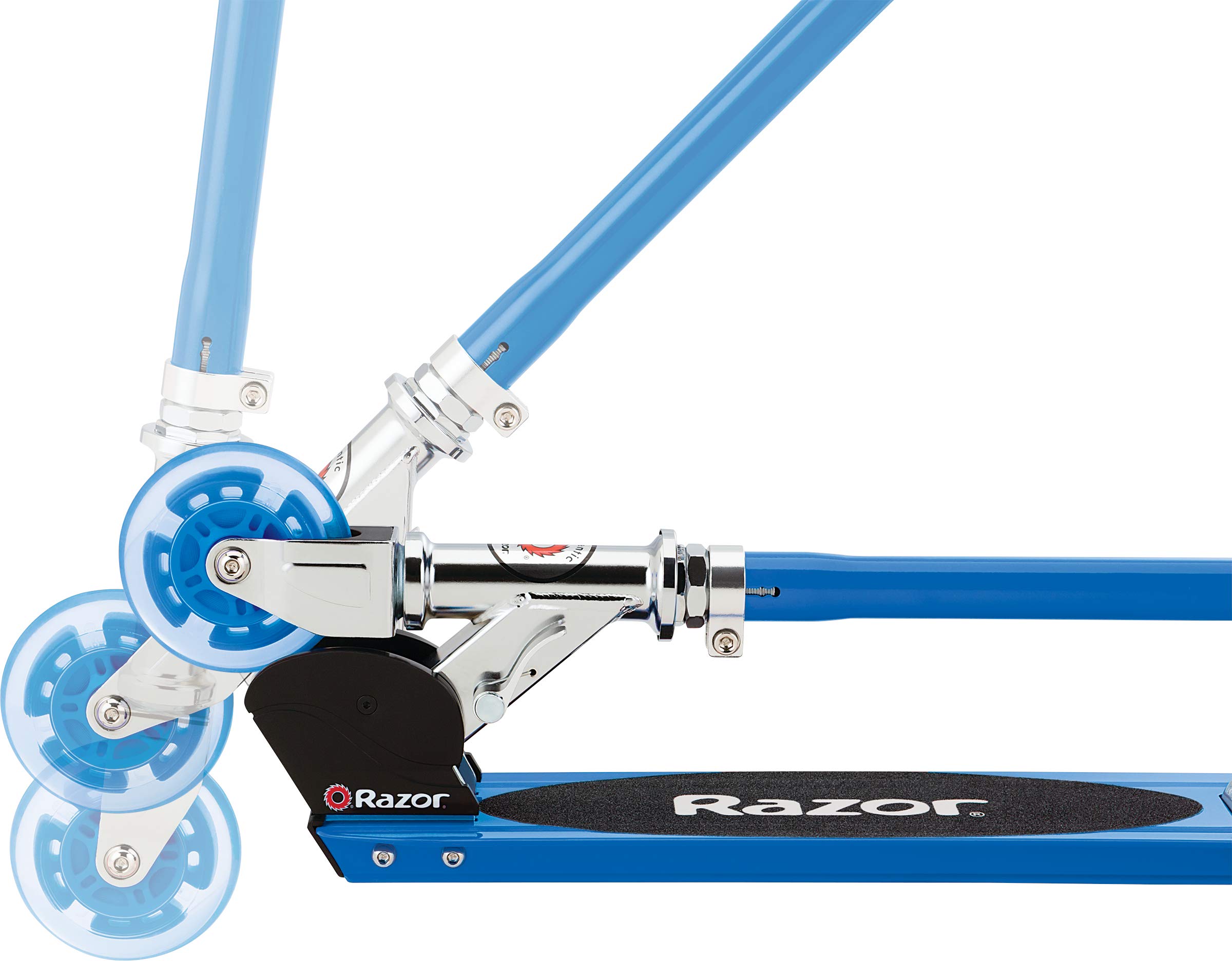 Razor Spark Sport Kick Scooter - LED Light-Up Wheels, Full-Deck Grip Tape, Spark Bar, Lightweight Aluminum Fram, Foldable