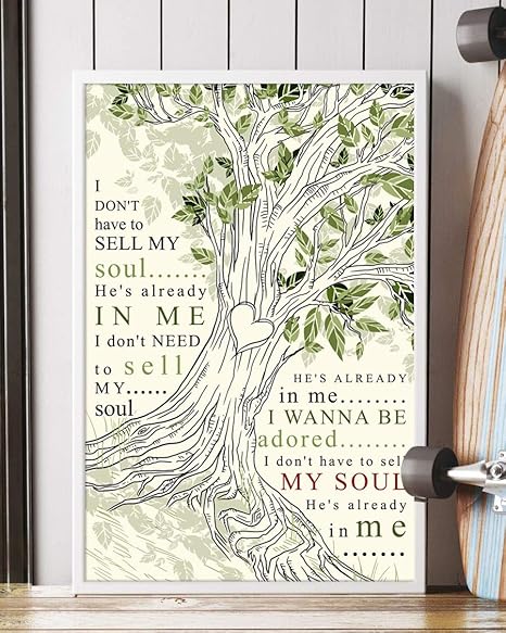 Amazon Com Mattata Decor I Wanna Be Adored Song Lyrics Tree Love Portrait Poster Print 16 X 24 Kitchen Dining