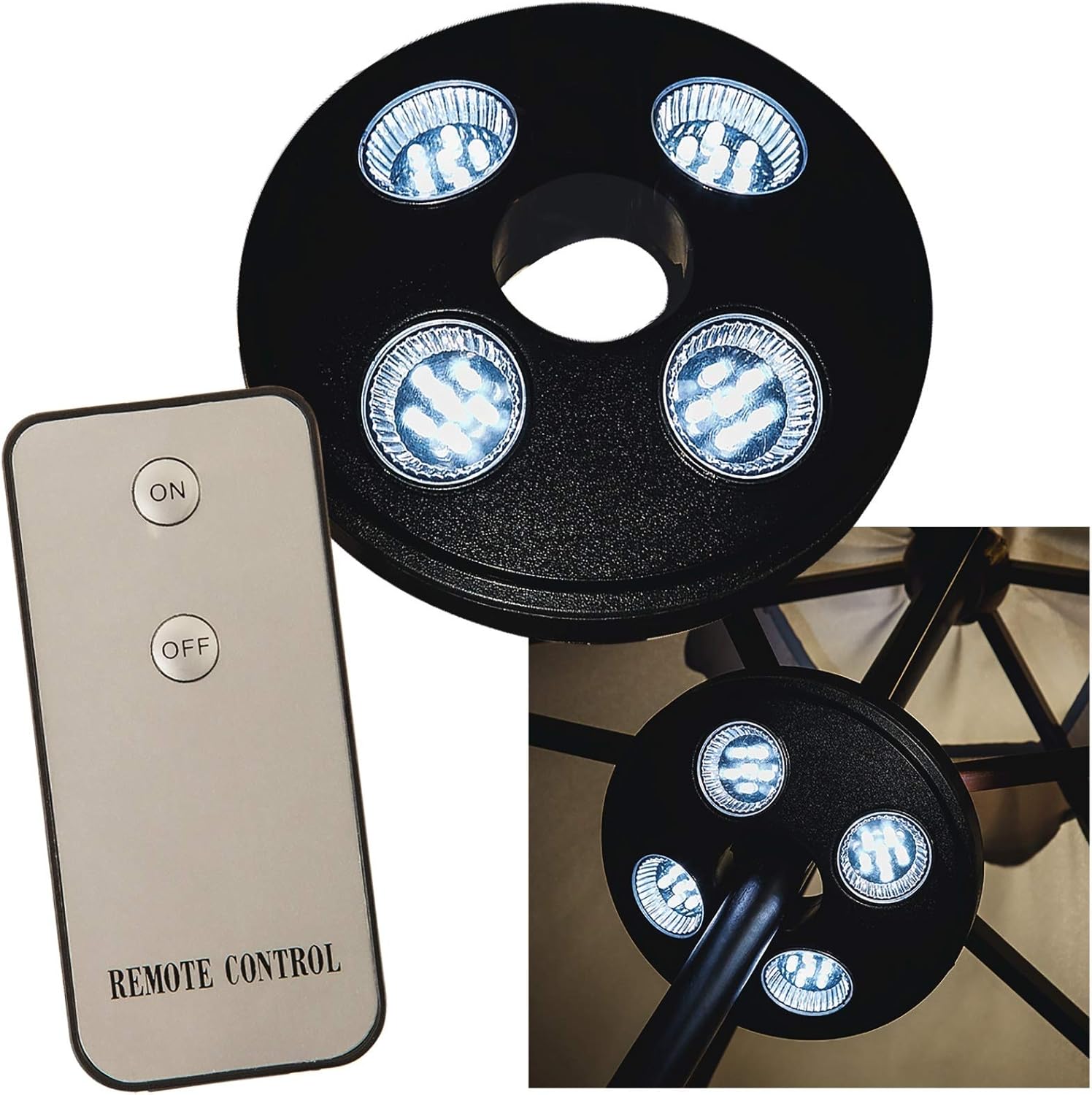 36 LED Garden Parasol Light Lamp Pole Mounted Remote Control Outdoor