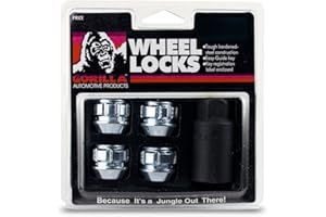 Gorilla Automotive 78641N Acorn Open End Wheel Locks (14mm X 1.50 Thread Size)-Pack of 4, Multi