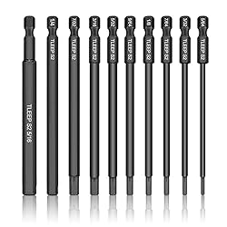 TLEEP 10 x Long 100MM 1/4 Inch Hex Head Allen
