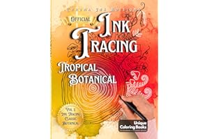 Inkalia Ink Tracing Classic: Tropical Botanical Art Tracing: A Relaxing Craft for Adults & Beginners to Create Botanical Prin