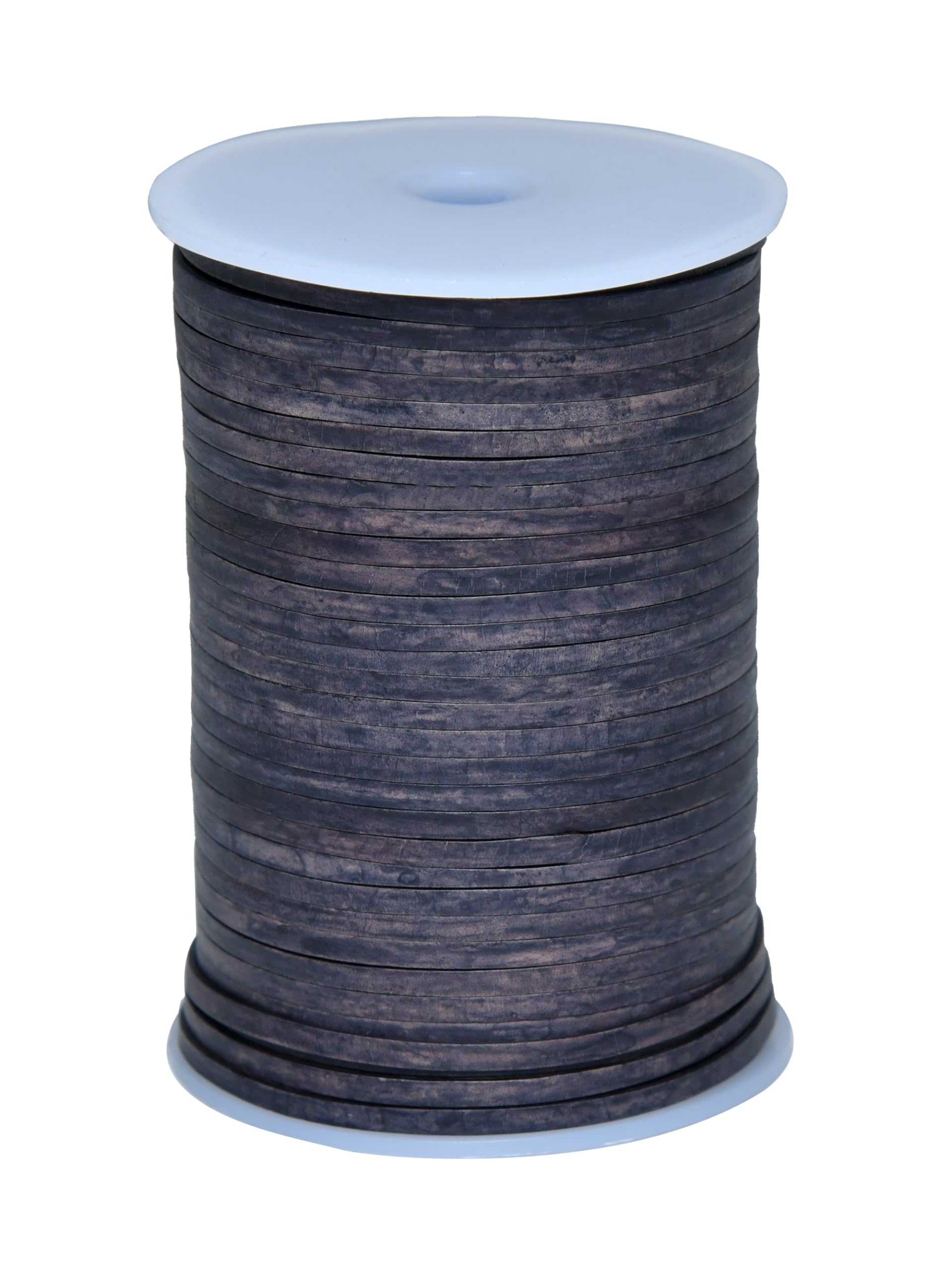 Cords Essentials 3 mm Flat Genuine Leather String Cord, Rope for Jewelry Making, Necklaces, Bracelets, Wraps, Whips, Crafts and Hobby Projects (Distress Gray)