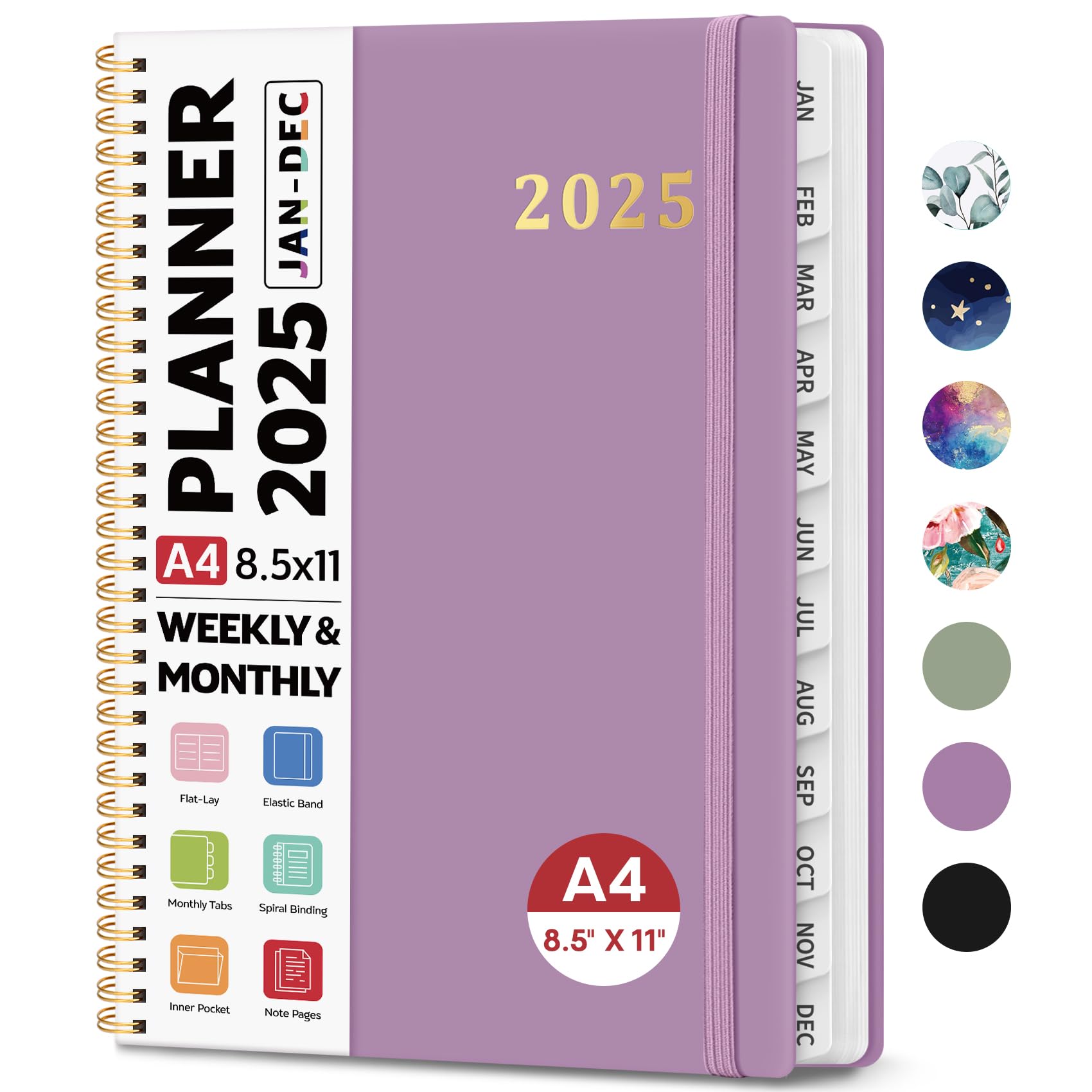 2025 Planner 8.5" x 11", Weekly and Monthly Calendar Planner Book