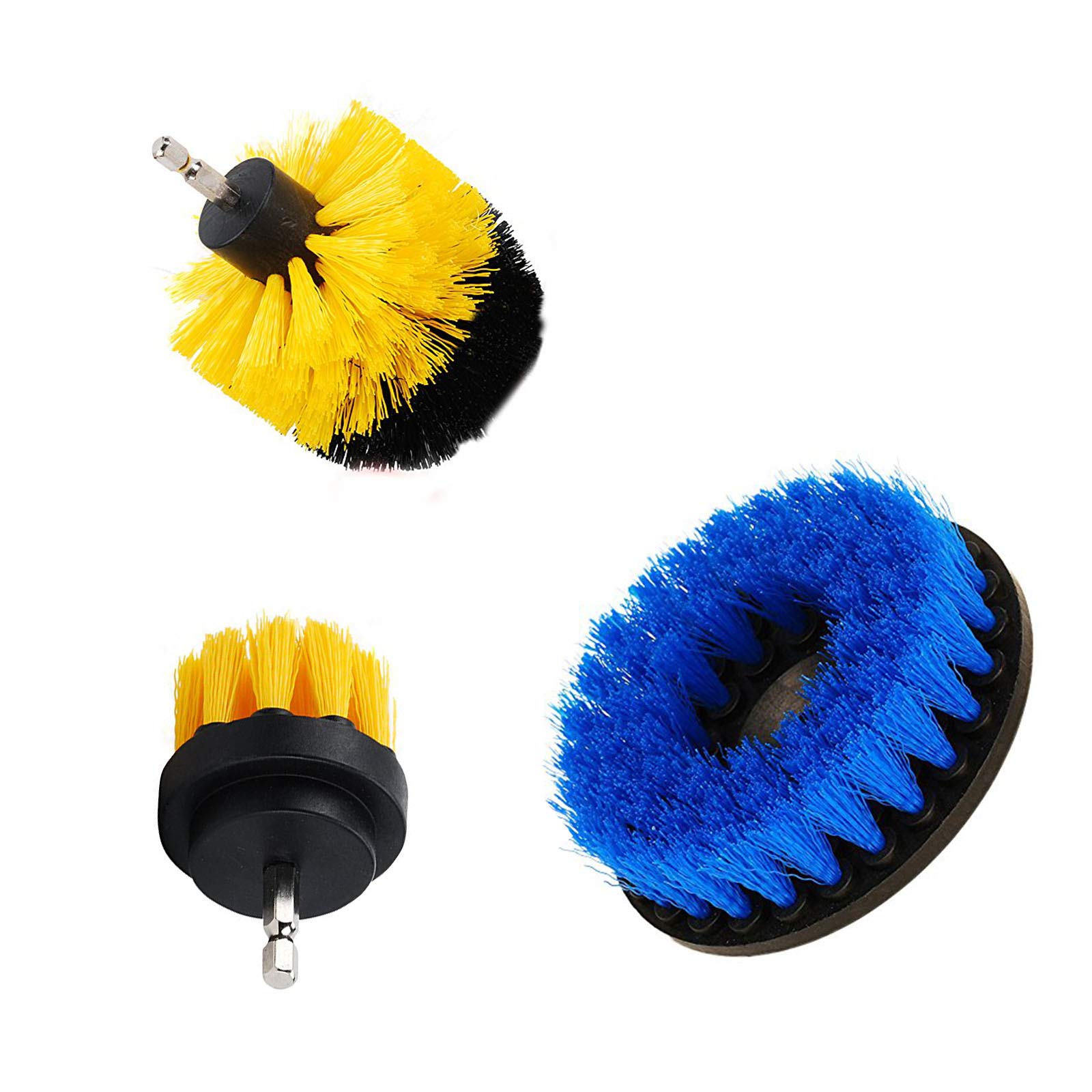OxoxO 2" + 3" + 5" Drill Brush Medium Heavy Duty Scrubbing Cleaning Power Scrubber Cleaning Kit Compatible with Bathroom Tub Shower Tile Grout Kitchen Counters Linoleum — image 1