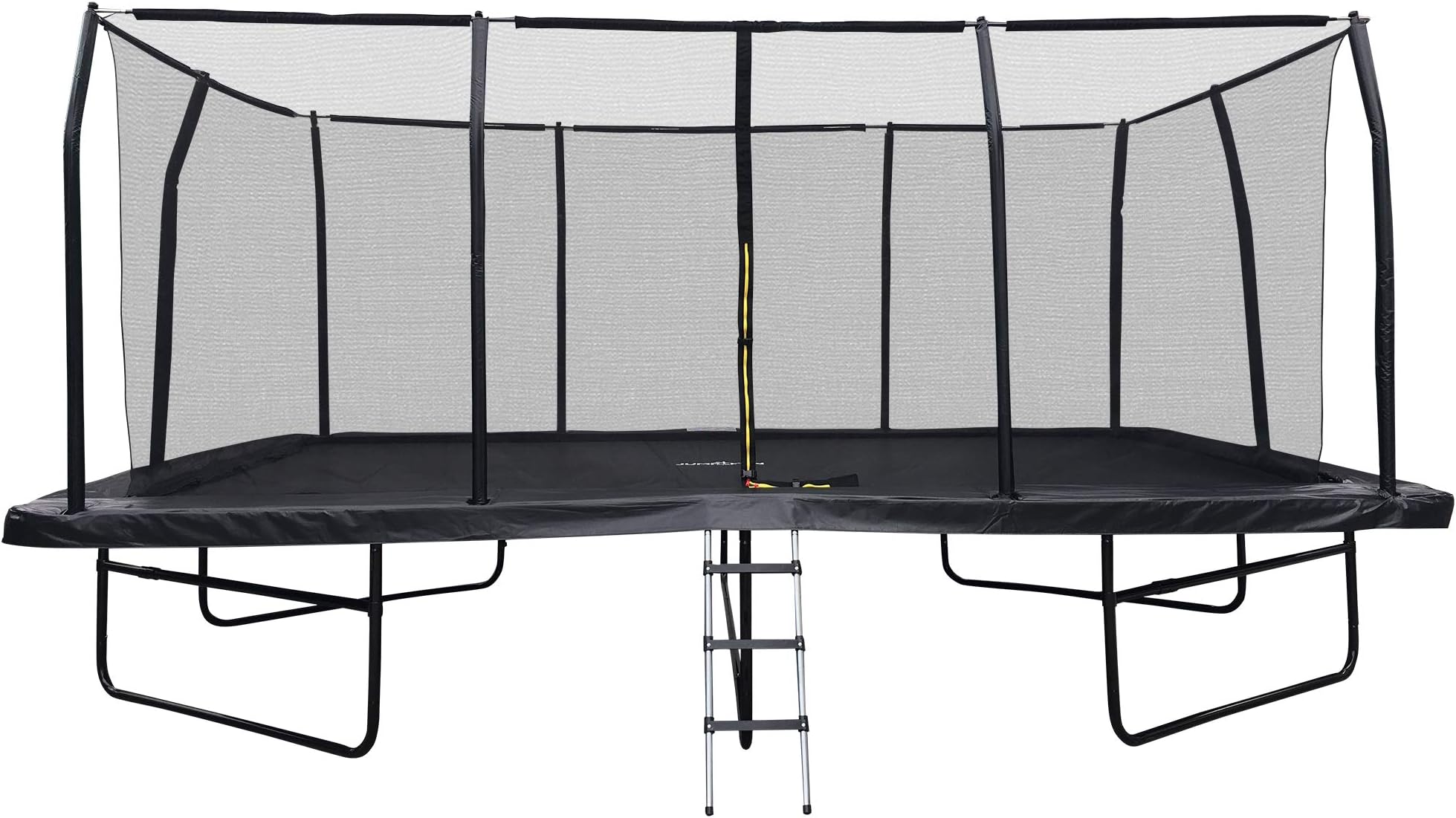 JUMP4FUN Garden Trampoline Rectangular XXXL 518 cm x 305 cm Family Model – Complete Pack Comes with Safety Net, Protective Mattress and Ladder
