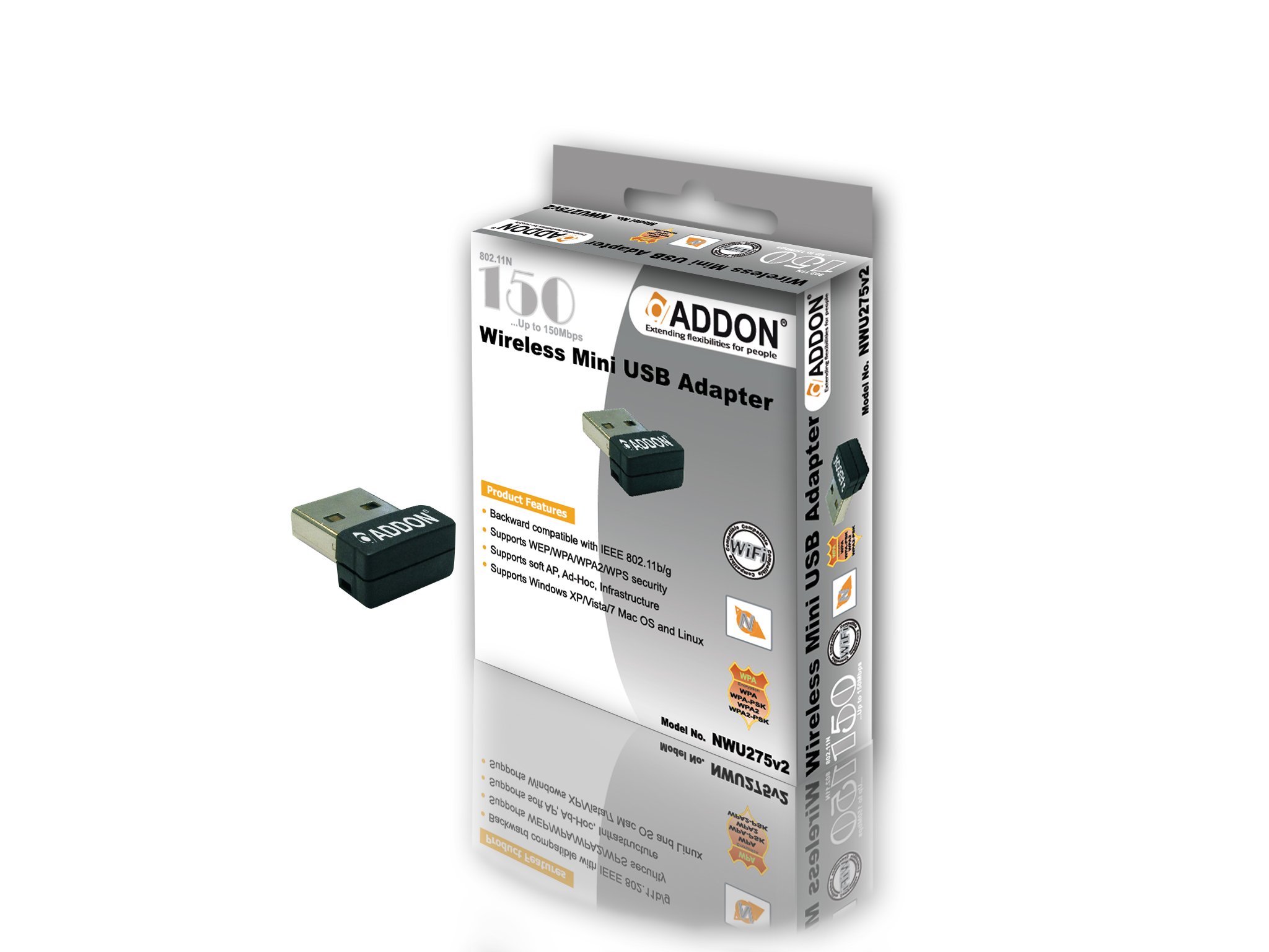 ADDON Technology NWU275V2 11N 150Mbps Wireless USB Adapter