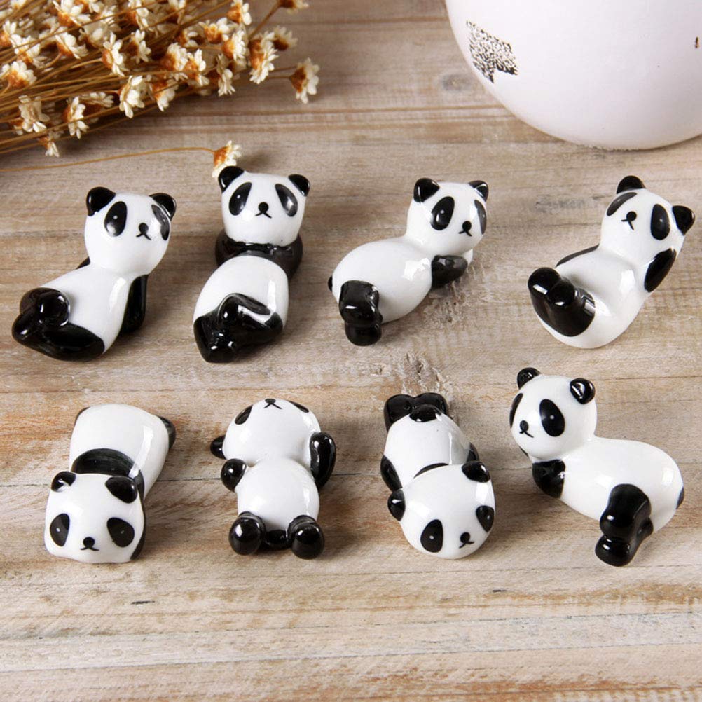 BESTONZON 8 Stäbchen Halter Panda Stäbchen Kissen Keramik