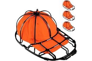 Der Rose 3 Pack Hat Washer Cage Baseball Caps Washing Cage Cap Washer Hat Washing Cage Holder Frame for Washing Machine (Black hat washer 3pcs)
