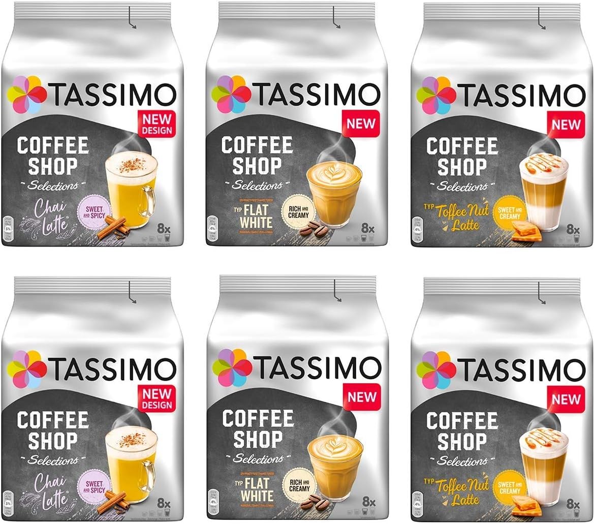 Tassimo Coffee Shop Selection Coffee Shop Selections Chai Latte/Typ Flat White/Typ ToffeeNut