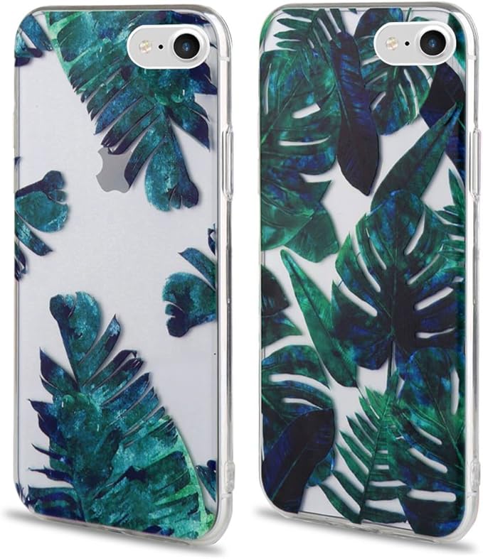 2 Pack For Iphone 6 Plus Iphone 6s Plus Rubber Case Turtle Leaves Banana Leaves Pattern Design Couple Case Llz Coque Premium Soft Tpu Gel Cover Fashion Crystal Clear Bumper Case Slim Fit Cases Amazon Co Uk Electronics