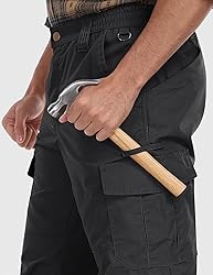SPOSULEI Mens Cargo Pants Waterproof Ripstop
