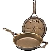 Stargazer 10.5-Inch Cast Iron Skillet | Made in USA, Seasoned, Premium Frying Pan for Grilling, Searing, Baking & More – Durable Cast Iron with Smooth Cooking Surface