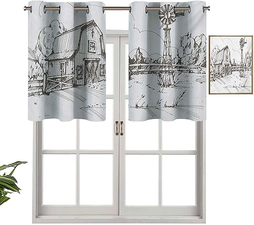 Hiiiman Cenefas de ventana para oscurecimiento de habitación, granero