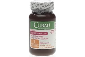 MEDLINE Curad Iodoform Gauze Packing Strip, Sterile, 1/2" x 5yd