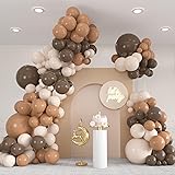 136pcs Brown Balloons Garland Arch Kit,18/12/10/5