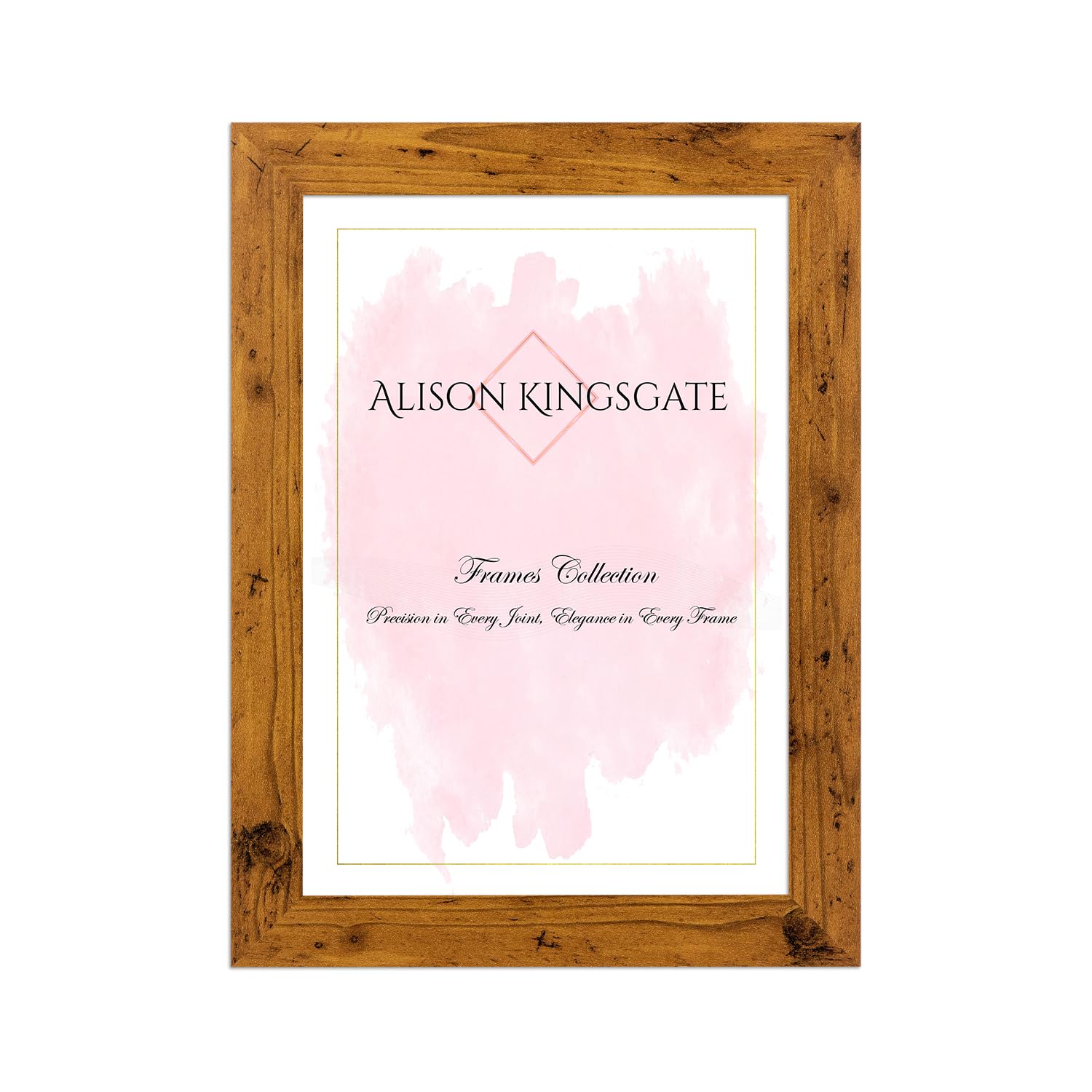 Alison Kingsgate Modern A4 /O Picture Frame - Engineered Wood Photo Frame with Shatterproof Perspex Front - Ideal for Posters, Certificates & Artwork